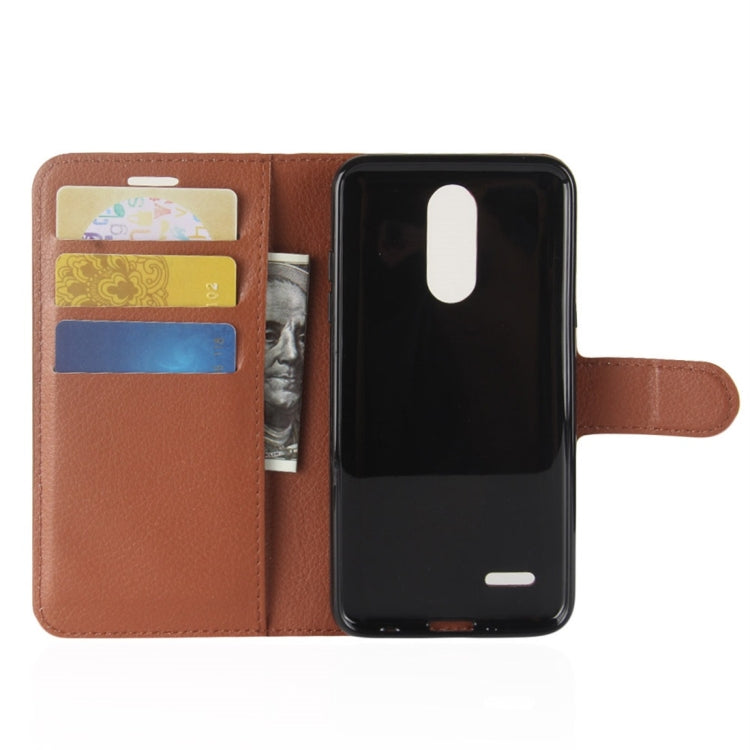 For LG Aristo 2 Litchi Texture Horizontal Flip Leather Case with Wallet & Holder & Card Slots