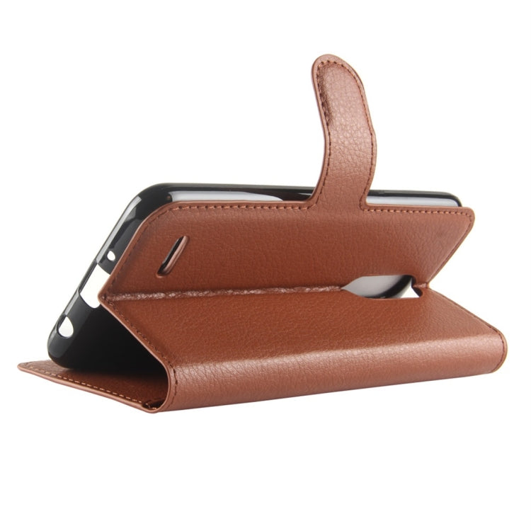 For LG Aristo 2 Litchi Texture Horizontal Flip Leather Case with Wallet & Holder & Card Slots