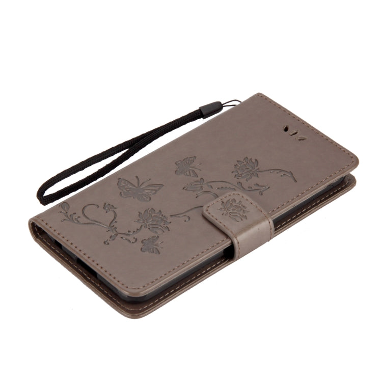 For LG K10 (2018) Lotus Butterfly Pattern Horizontal Flip Leather Case with Holder & Card Slots & Wallet & Lanyard