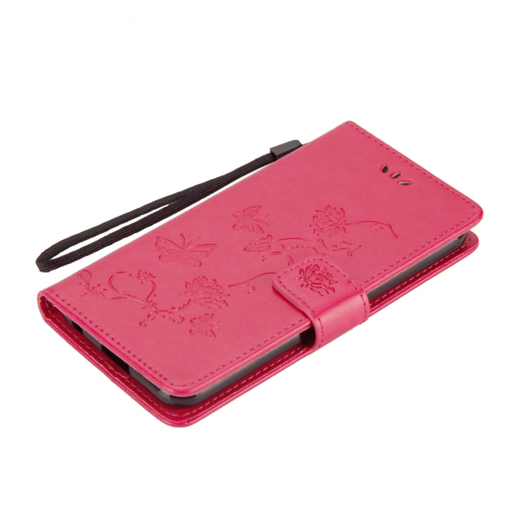 For LG K10 (2018) Lotus Butterfly Pattern Horizontal Flip Leather Case with Holder & Card Slots & Wallet & Lanyard