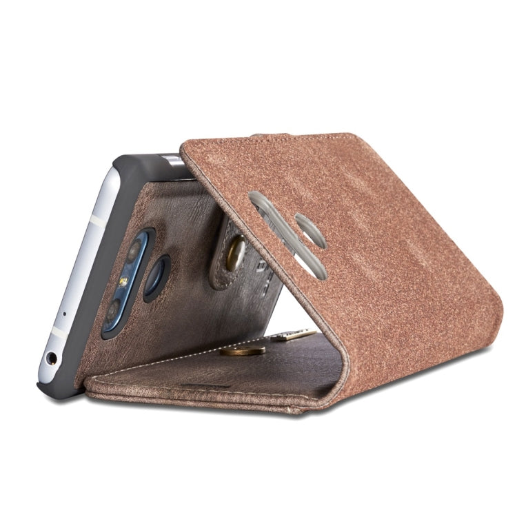 DG.MING for LG G6 Crazy Horse Texture Horizontal Flip Detachable Magnetic Protective Case with Holder & Card Slots & Wallet