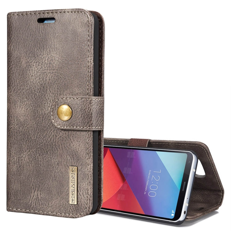 DG.MING for LG G6 Crazy Horse Texture Horizontal Flip Detachable Magnetic Protective Case with Holder & Card Slots & Wallet