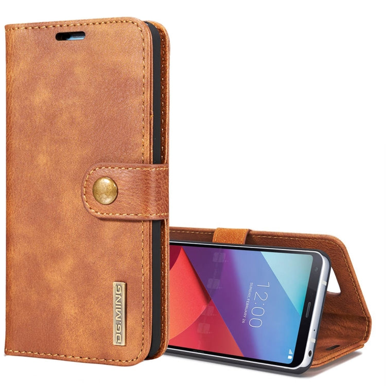DG.MING for LG G6 Crazy Horse Texture Horizontal Flip Detachable Magnetic Protective Case with Holder & Card Slots & Wallet