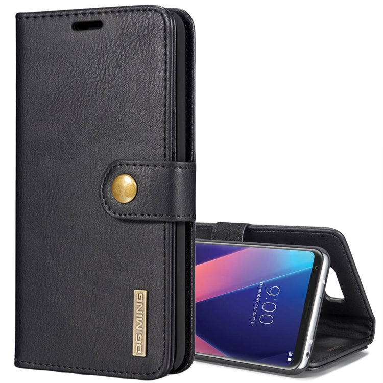 DG.MING for LG V30 Crazy Horse Texture Horizontal Flip Detachable Magnetic Protective Case with Holder & Card Slots & Wallet