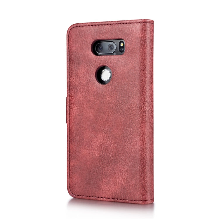 DG.MING for LG V30 Crazy Horse Texture Horizontal Flip Detachable Magnetic Protective Case with Holder & Card Slots & Wallet