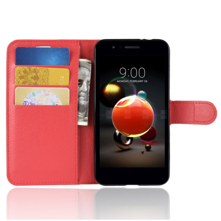 For LG K8 (2018) Litchi Texture Horizontal Flip Leather Case with Wallet & Holder & Card Slots