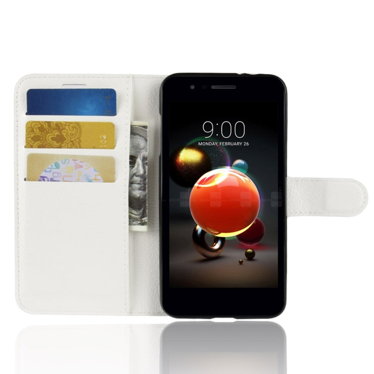 For LG K8 (2018) Litchi Texture Horizontal Flip Leather Case with Wallet & Holder & Card Slots