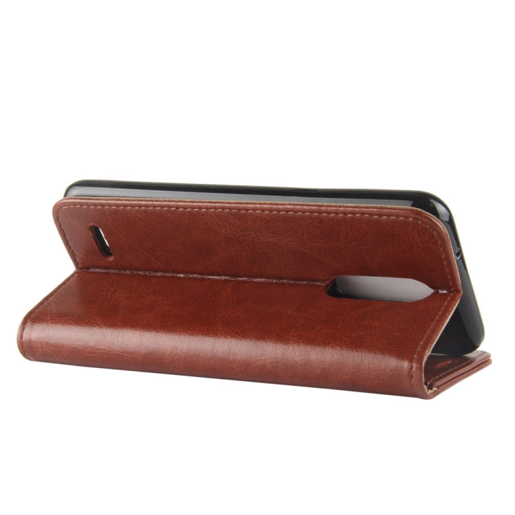 For LG K10 (2018) PU + TPU Crazy Horse Texture Horizontal Flip Leather Case with Wallet & Holder & Card Slots