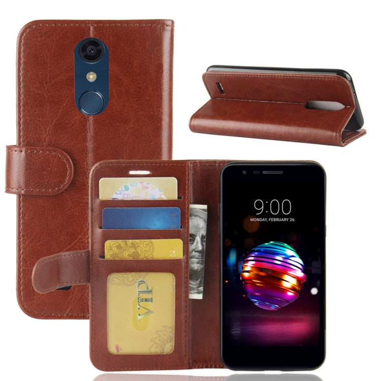 For LG K10 (2018) PU + TPU Crazy Horse Texture Horizontal Flip Leather Case with Wallet & Holder & Card Slots