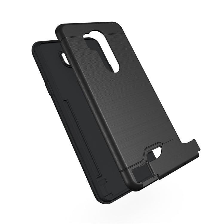 Brushed Texture Case for LG G7 ThinQ , with Holder & Card Slot