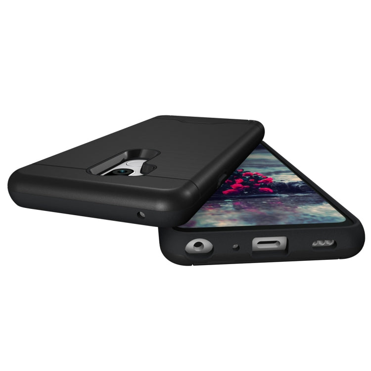 Brushed Texture Case for LG G7 ThinQ , with Holder & Card Slot