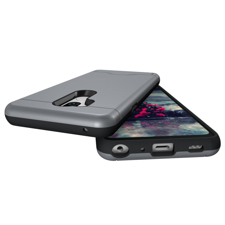 Brushed Texture Case for LG G7 ThinQ , with Holder & Card Slot