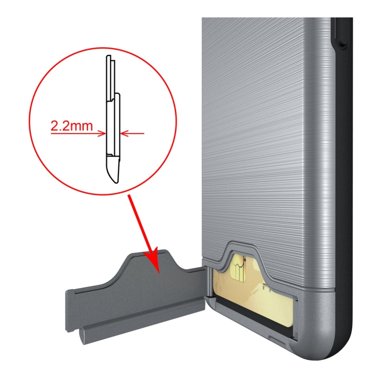 Brushed Texture Case for LG G7 ThinQ , with Holder & Card Slot