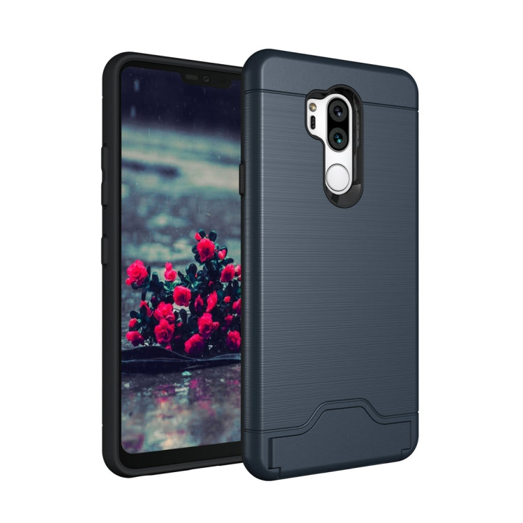 Brushed Texture Case for LG G7 ThinQ , with Holder & Card Slot