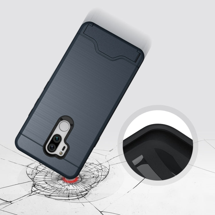 Brushed Texture Case for LG G7 ThinQ , with Holder & Card Slot