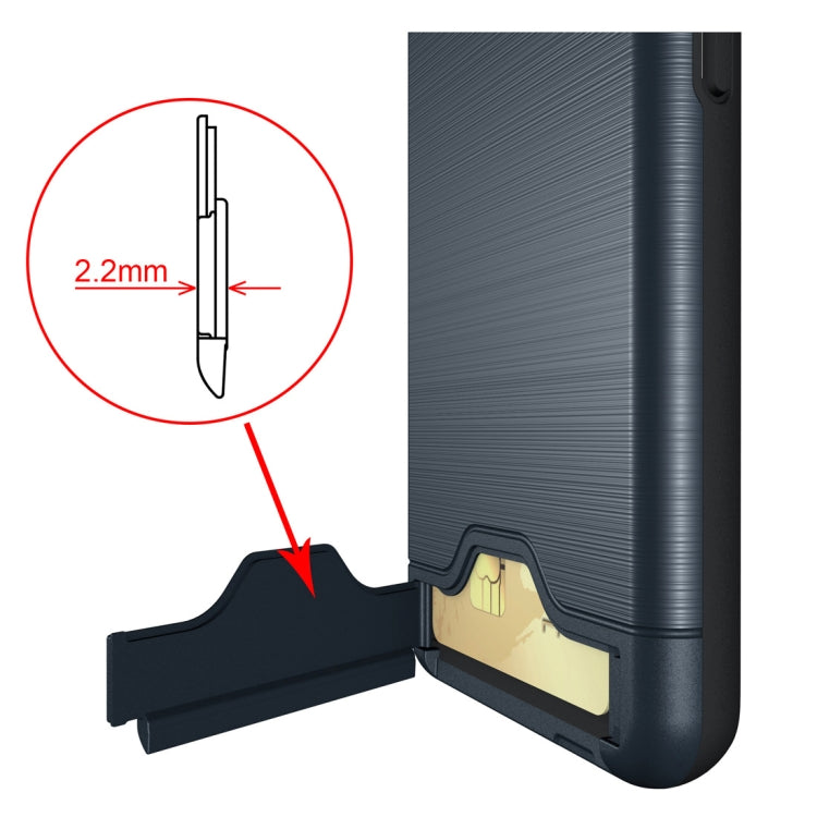 Brushed Texture Case for LG G7 ThinQ , with Holder & Card Slot