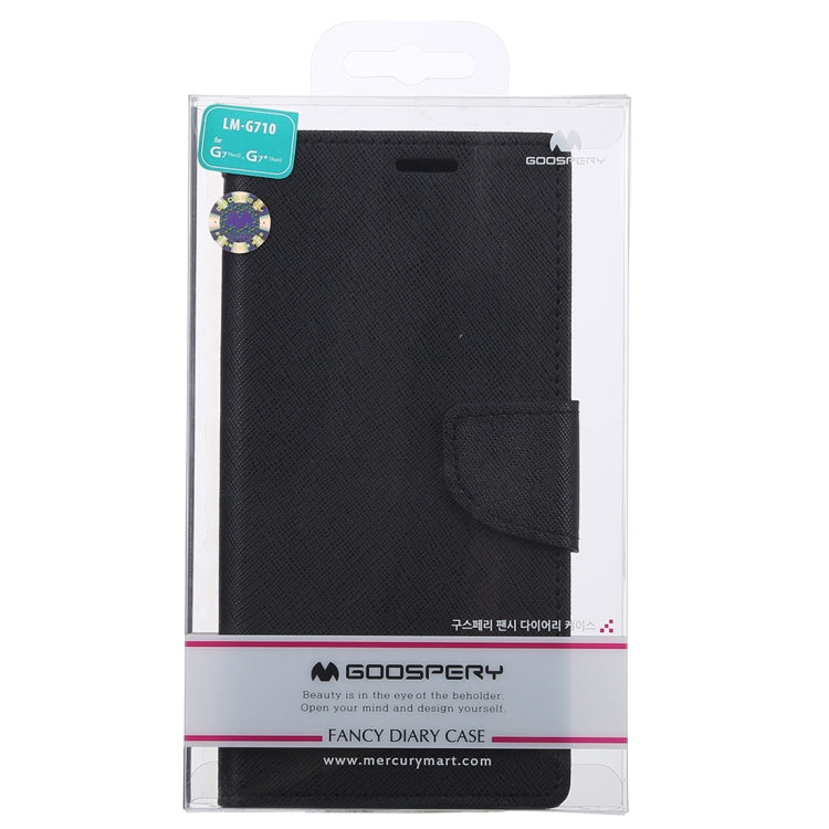 GOOSPERY FANCY DIARY Horizontal Flip PU Leather Case for LG G7 ThinQ, with Holder & Card Slots & Wallet
