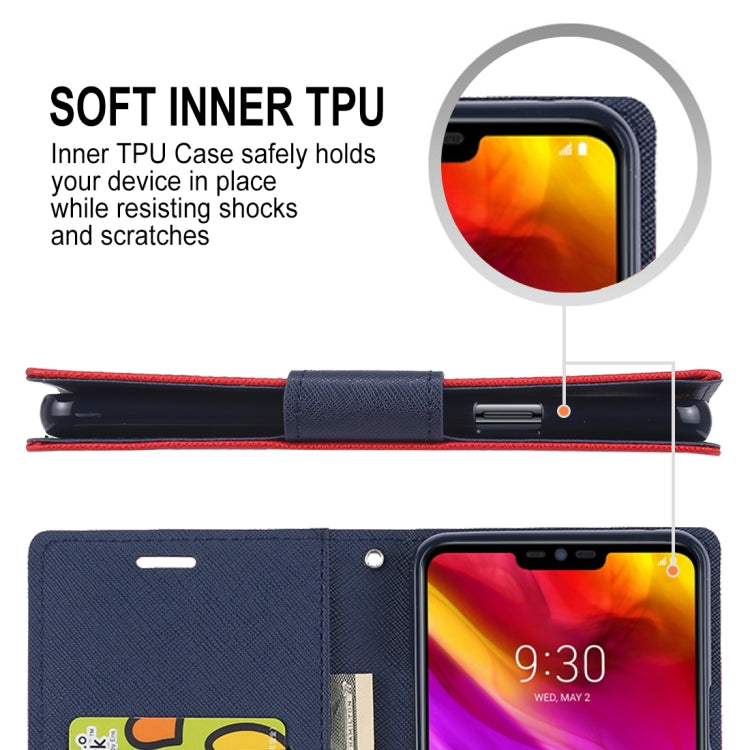 GOOSPERY FANCY DIARY Horizontal Flip PU Leather Case for LG G7 ThinQ, with Holder & Card Slots & Wallet