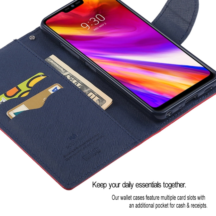 GOOSPERY FANCY DIARY Horizontal Flip PU Leather Case for LG G7 ThinQ, with Holder & Card Slots & Wallet