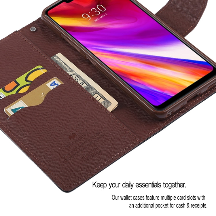 GOOSPERY FANCY DIARY Horizontal Flip PU Leather Case for LG G7 ThinQ, with Holder & Card Slots & Wallet