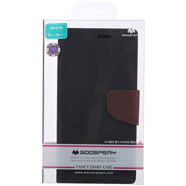 GOOSPERY FANCY DIARY Horizontal Flip PU Leather Case for LG G7 ThinQ, with Holder & Card Slots & Wallet