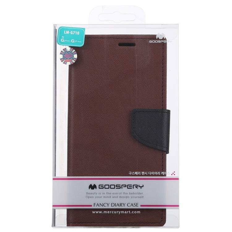 GOOSPERY FANCY DIARY Horizontal Flip PU Leather Case for LG G7 ThinQ, with Holder & Card Slots & Wallet
