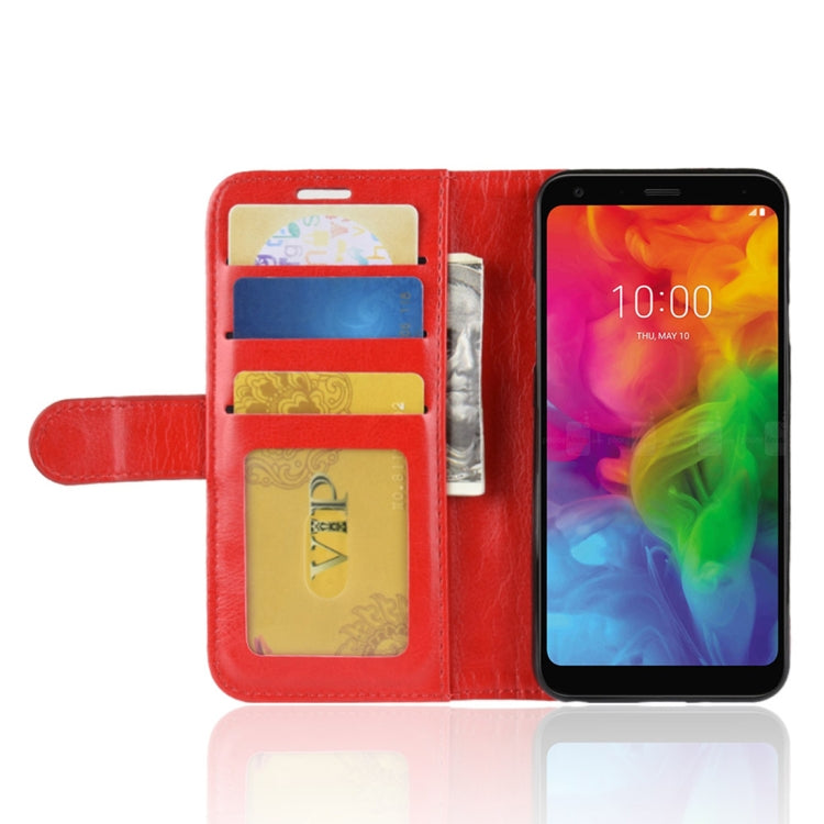 Crazy Horse Texture Horizontal Flip Leather PU + TPU Case for LG Q7, with Wallet & Holder & Card Slots