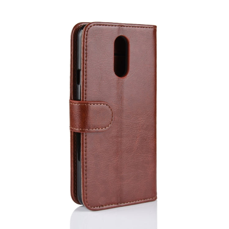 Crazy Horse Texture Horizontal Flip Leather PU + TPU Case for LG Q7, with Wallet & Holder & Card Slots