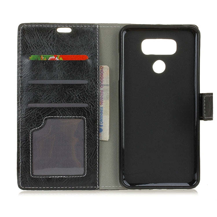 Retro Crazy Horse Texture Horizontal Flip Leather Case for LG V40 ThinQ, with Holder & Card Slots & Wallet & Photo Frame