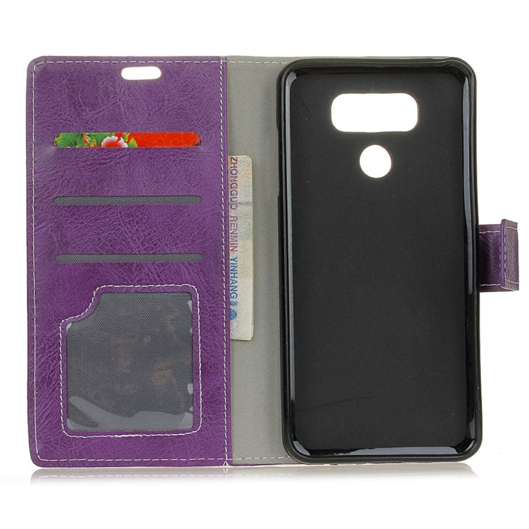 Retro Crazy Horse Texture Horizontal Flip Leather Case for LG V40 ThinQ, with Holder & Card Slots & Wallet & Photo Frame