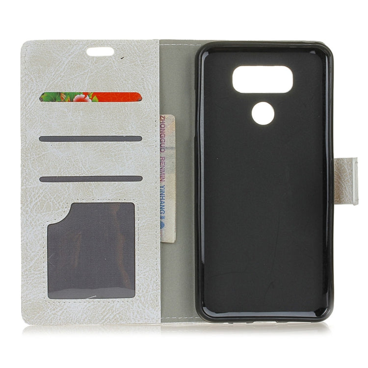 Retro Crazy Horse Texture Horizontal Flip Leather Case for LG V40 ThinQ, with Holder & Card Slots & Wallet & Photo Frame