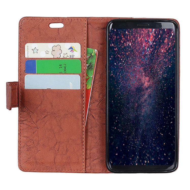 Copper Buckle Retro Crazy Horse Texture Horizontal Flip Leather Case for LG V40 ThinQ, with Holder & Card Slots & Wallet