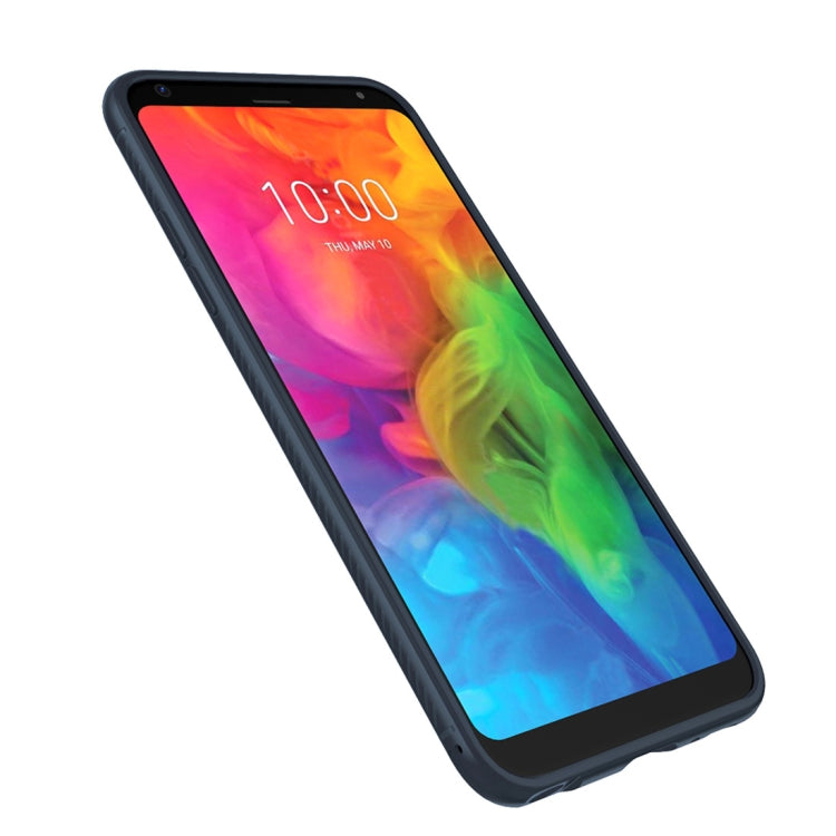 lenuo Leshen Series Stripe Texture TPU Case for LG Q7 (Blue)