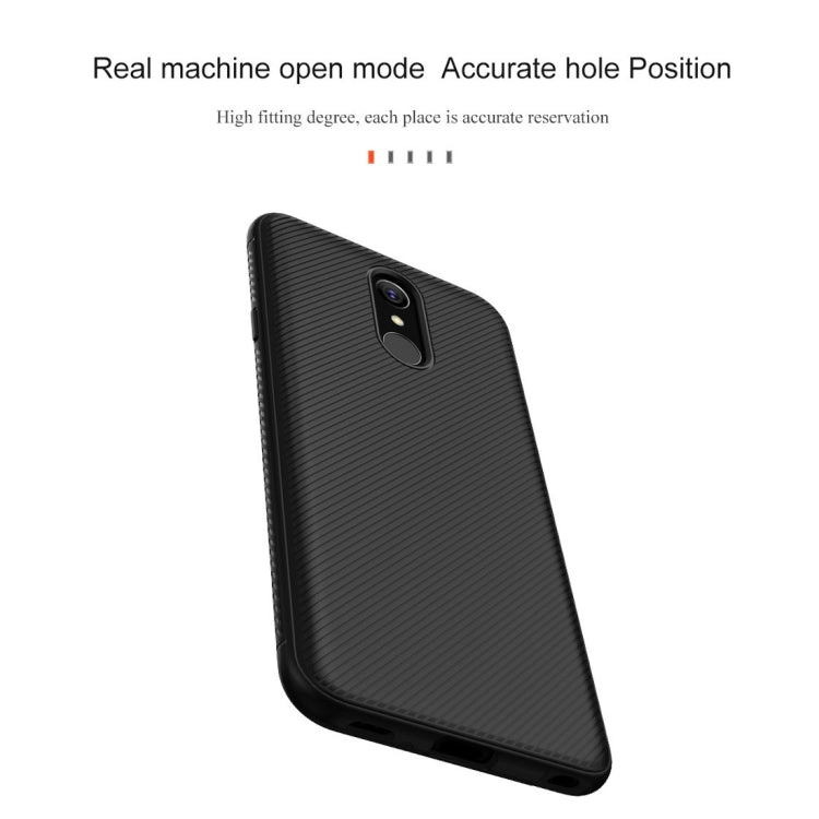 lenuo Leshen Series Stripe Texture TPU Case for LG Q7 (Blue)