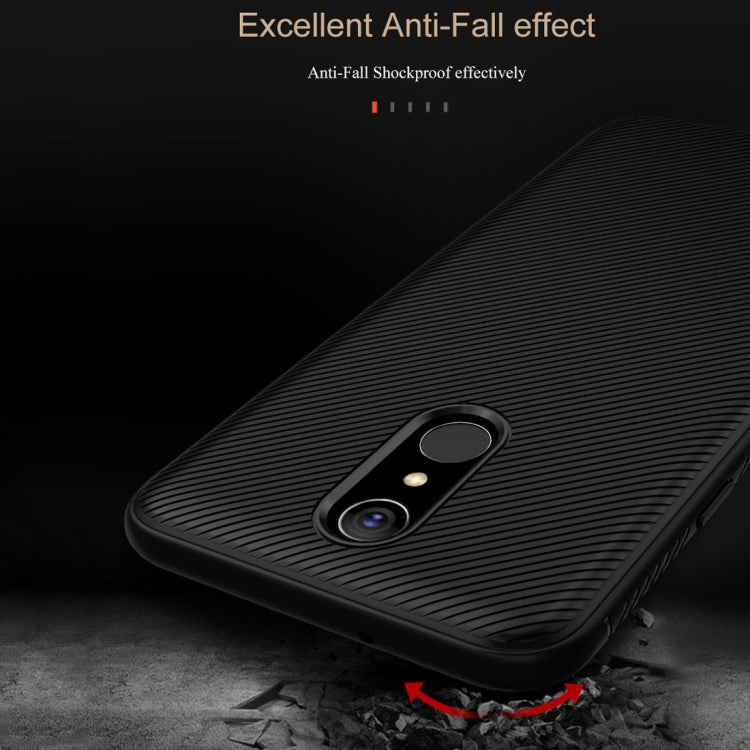 lenuo Leshen Series Stripe Texture TPU Case for LG Q7 (Blue)