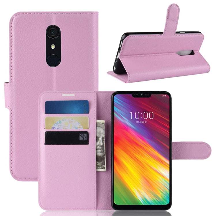 Texture Horizontal Flip Leather PU + TPU Case for LG G7 Fit, with Wallet & Holder & Card Slots