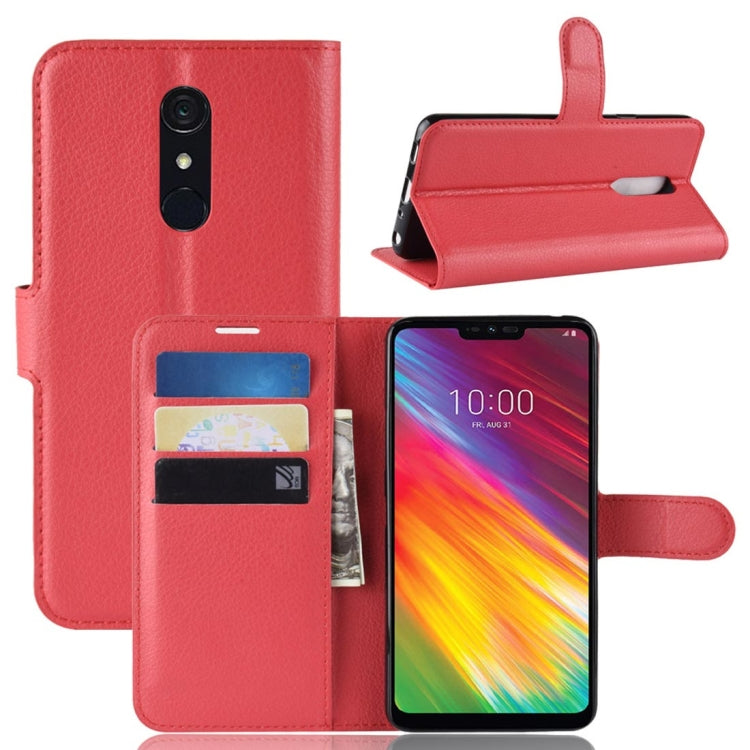 Texture Horizontal Flip Leather PU + TPU Case for LG G7 Fit, with Wallet & Holder & Card Slots