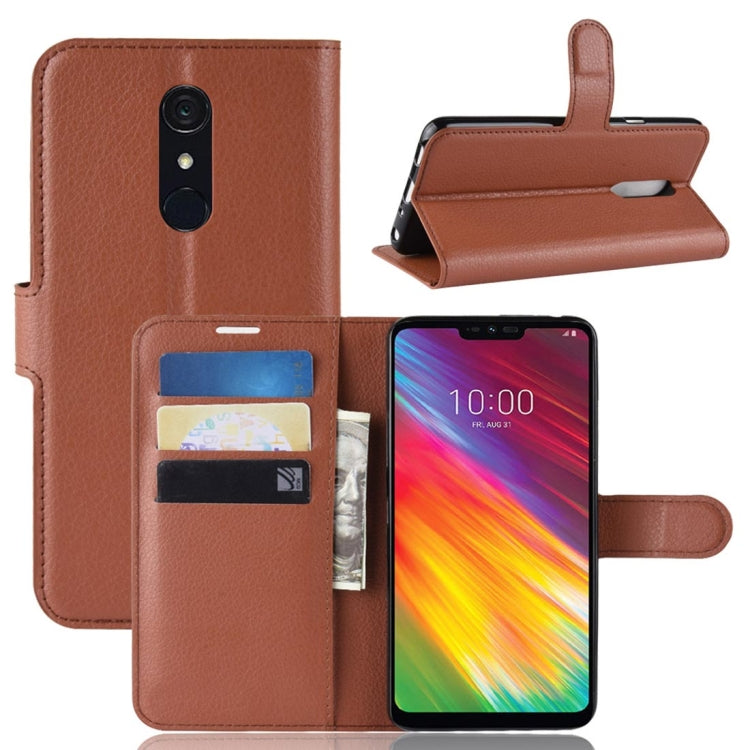 Texture Horizontal Flip Leather PU + TPU Case for LG G7 Fit, with Wallet & Holder & Card Slots
