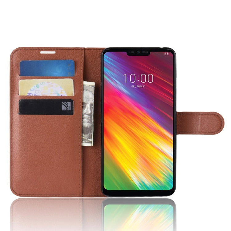 Texture Horizontal Flip Leather PU + TPU Case for LG G7 Fit, with Wallet & Holder & Card Slots