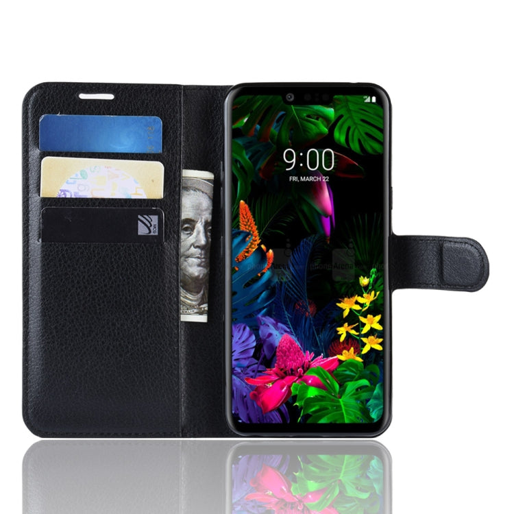 Litchi Texture Horizontal Flip Leather Case for LG G8 ThinQ, with Wallet & Holder & Card Slots