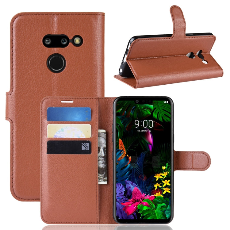 Litchi Texture Horizontal Flip Leather Case for LG G8 ThinQ, with Wallet & Holder & Card Slots