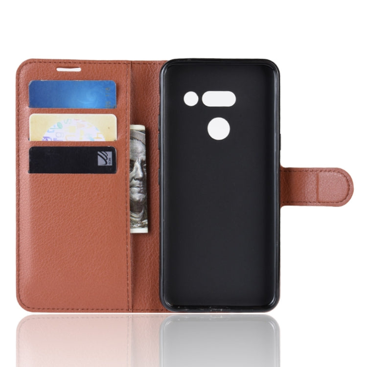 Litchi Texture Horizontal Flip Leather Case for LG G8 ThinQ, with Wallet & Holder & Card Slots