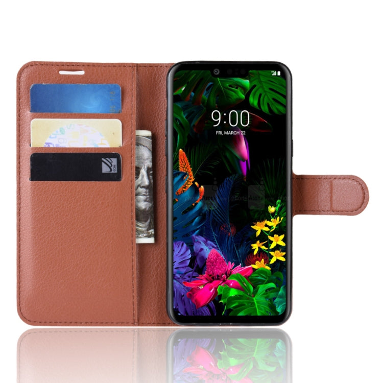 Litchi Texture Horizontal Flip Leather Case for LG G8 ThinQ, with Wallet & Holder & Card Slots