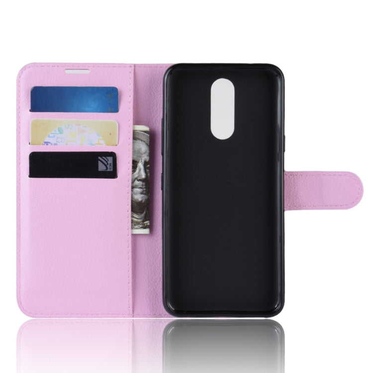Litchi Texture Horizontal Flip Leather Case for LG K40, with Wallet & Holder & Card Slots