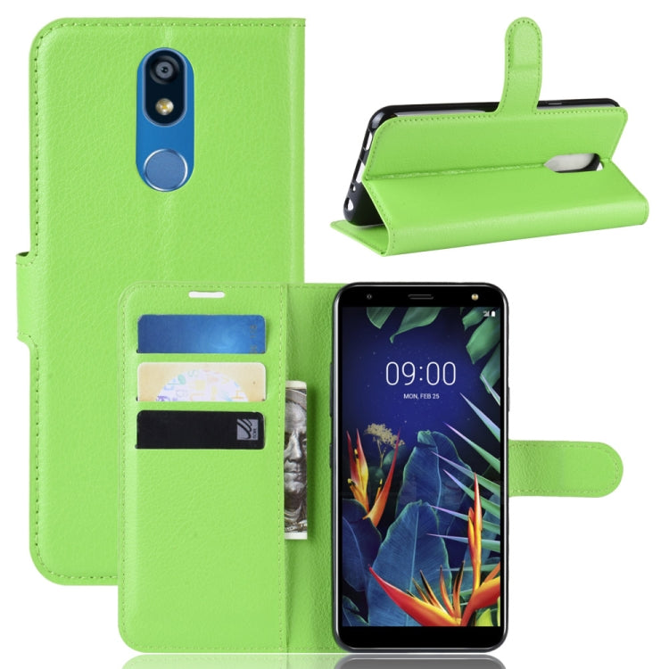 Litchi Texture Horizontal Flip Leather Case for LG K40, with Wallet & Holder & Card Slots