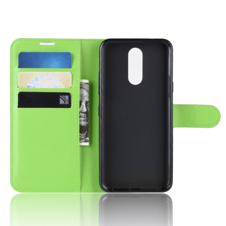 Litchi Texture Horizontal Flip Leather Case for LG K40, with Wallet & Holder & Card Slots
