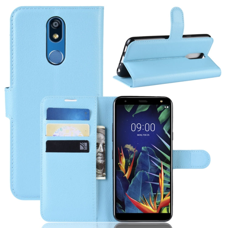 Litchi Texture Horizontal Flip Leather Case for LG K40, with Wallet & Holder & Card Slots