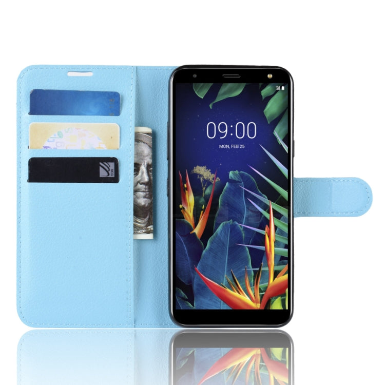 Litchi Texture Horizontal Flip Leather Case for LG K40, with Wallet & Holder & Card Slots