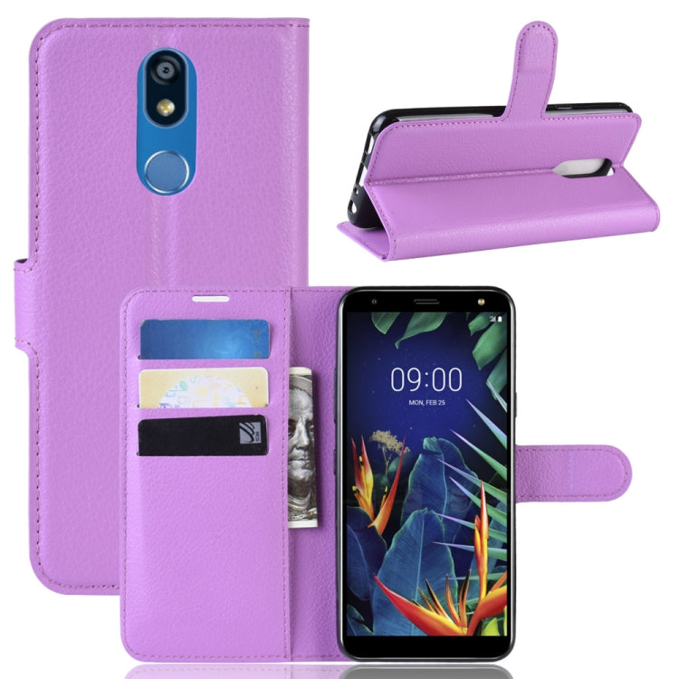 Litchi Texture Horizontal Flip Leather Case for LG K40, with Wallet & Holder & Card Slots