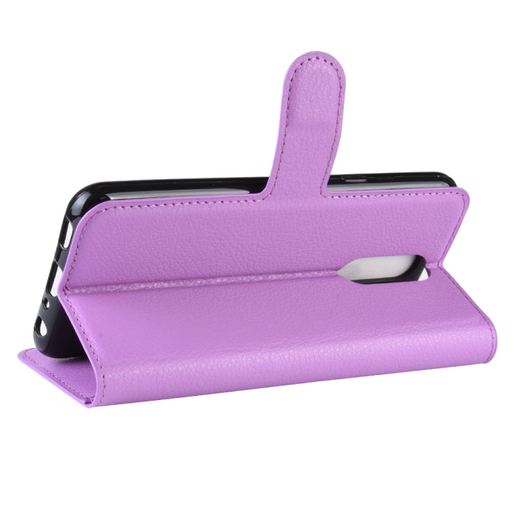 Litchi Texture Horizontal Flip Leather Case for LG K40, with Wallet & Holder & Card Slots